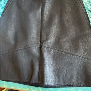 Zara Black Leather Skirt